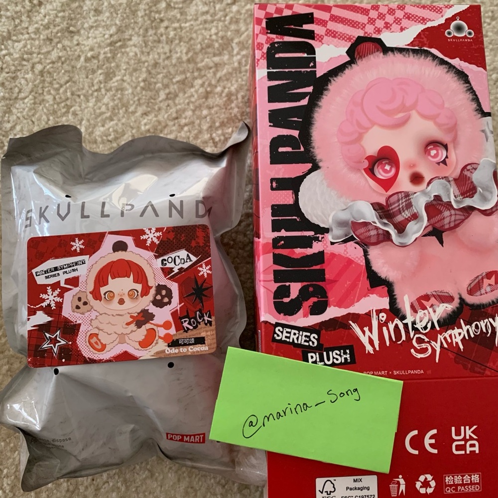 🍨❤️SKULLPANDA - WINTER SYMPHONY PLUSH PENDANT (Ode to Cocoa) SEALED